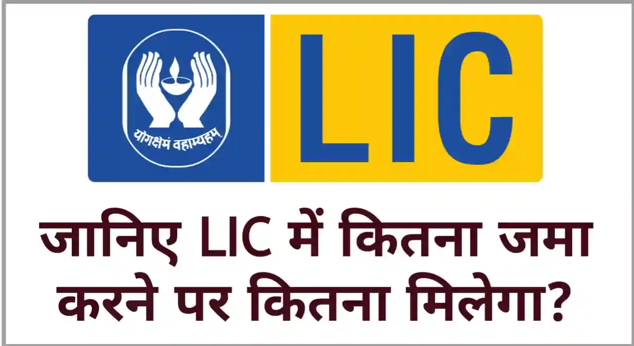 एलआईसी में कितना जमा करने पर कितना मिलेगा, LIC me kitna paisa milta hai